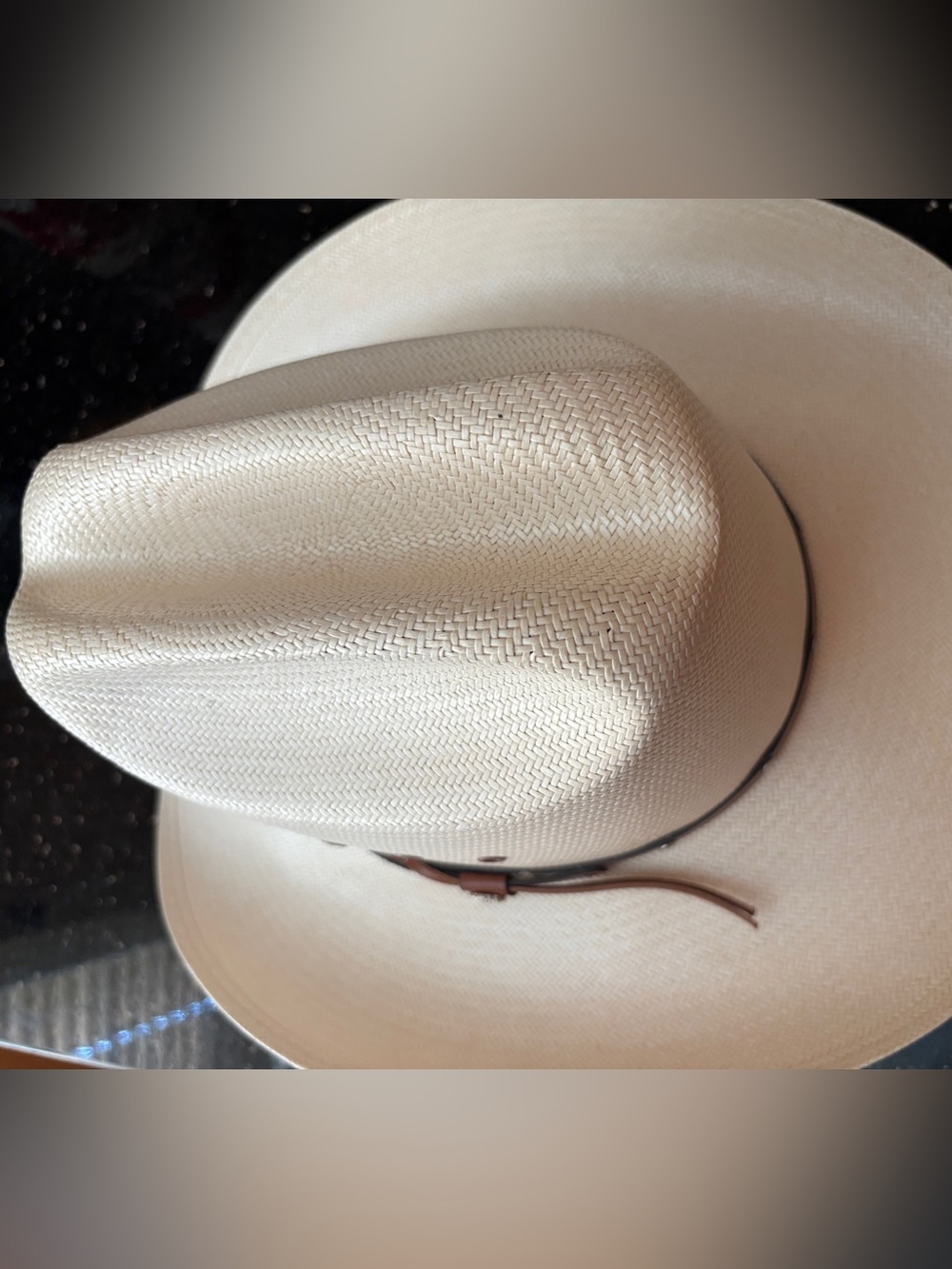 Rare Vintage Stetson Alamo or Grant 5X Shantung Straw Hat - excellent condition! - Picture 10 of 16